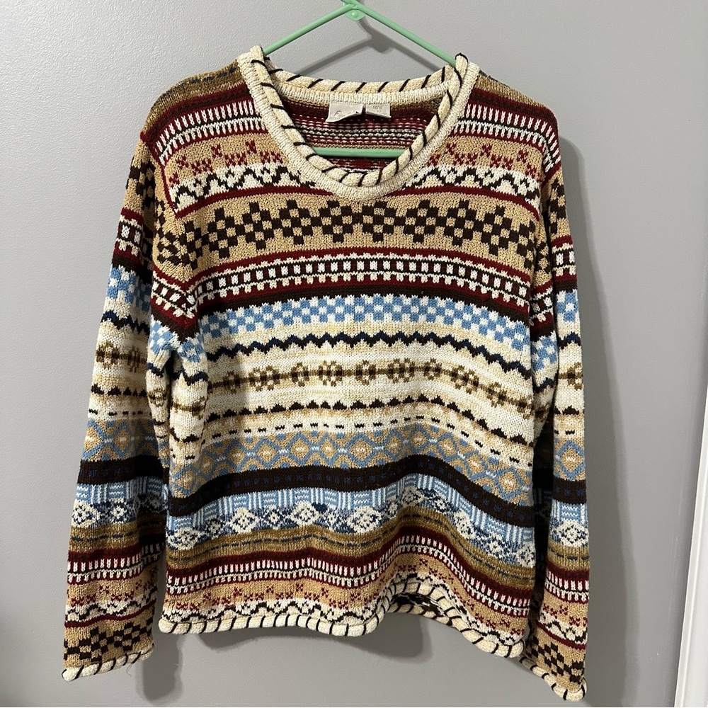 Multicolor Patterned Women's Sweater